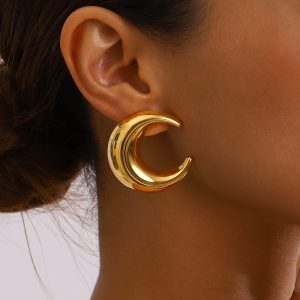 Aretes Statement Moon