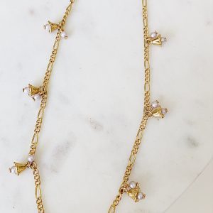 Choker Flores Y Perlas